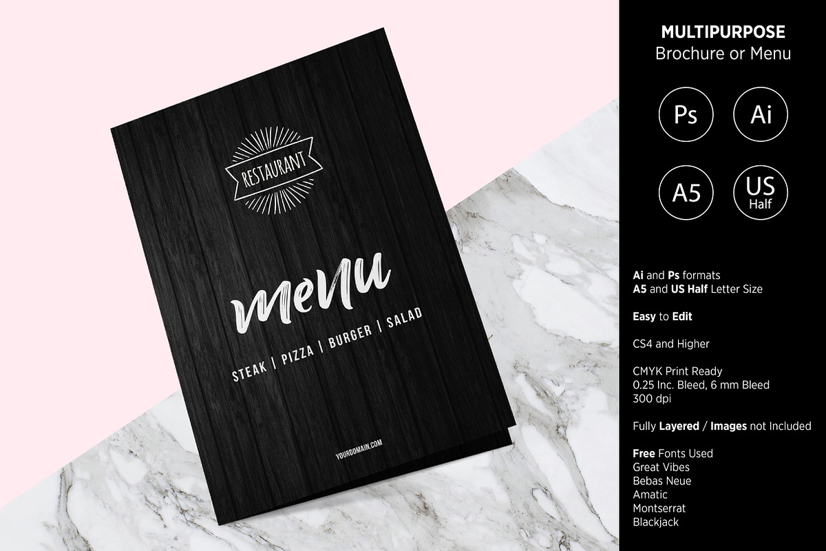Multipurpose Brochure or Menu, a Brochure Template by Studio Nordic (Photo 2 of 3)