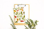 Vegan posters, go green cards, a Decorative Illustration by Good Studio (Thumbnail 3 of 4)