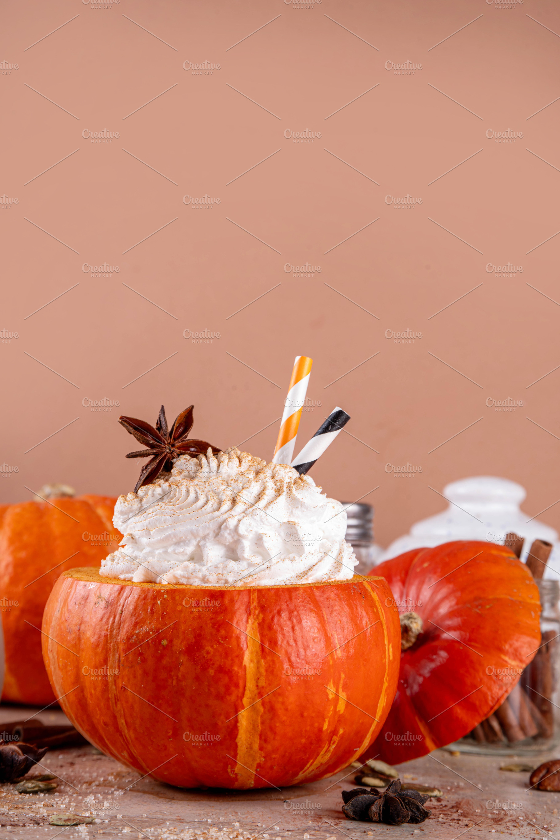 Pumpkin Spice latte In Served in Whole Pumpkin, a Food & Drink Photo by Rimma