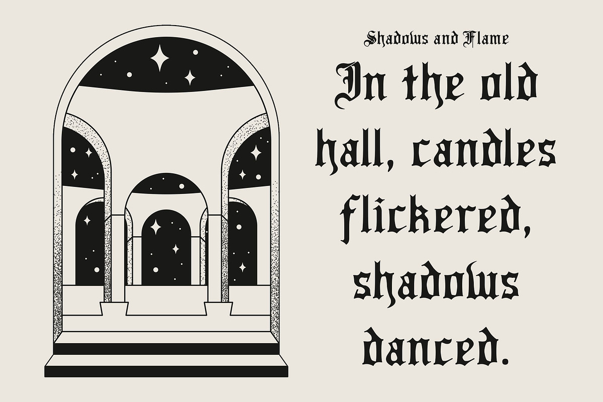 CS Rubeus Drawn, a Blackletter Font by Craft Supply Co. (Photo 4 of 8)