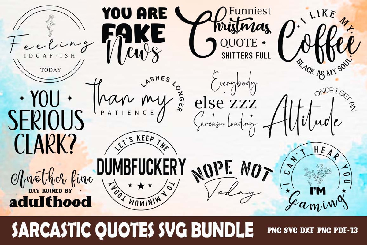 Funny Sarcastic SVG Design Bundle, an Object Graphic by FiveStarCrafting (Photo 1 of 5)
