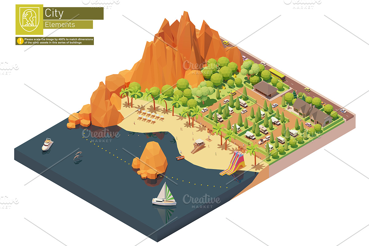 Isometric city map elements, an Object Graphic by tele52 (Photo 58 of 72)