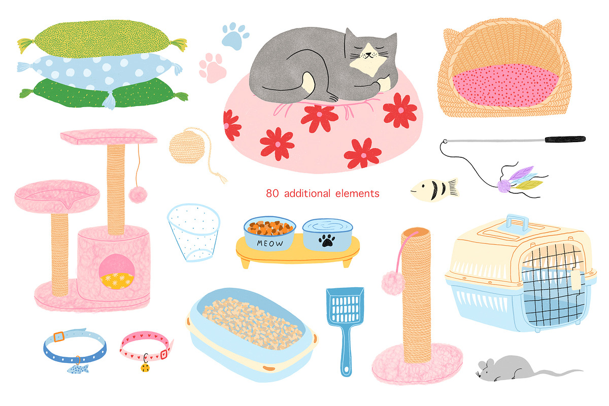Cats Fan Club, an Animal Illustration by Annakniaz (Photo 4 of 14)