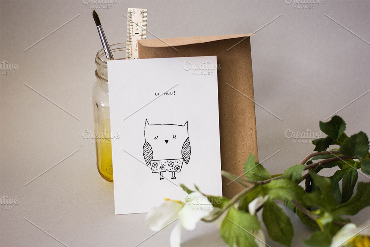 5+1(bonus) Craft postcards mockup, a Product Mockup by Marie Smth (Photo 1 of 6)