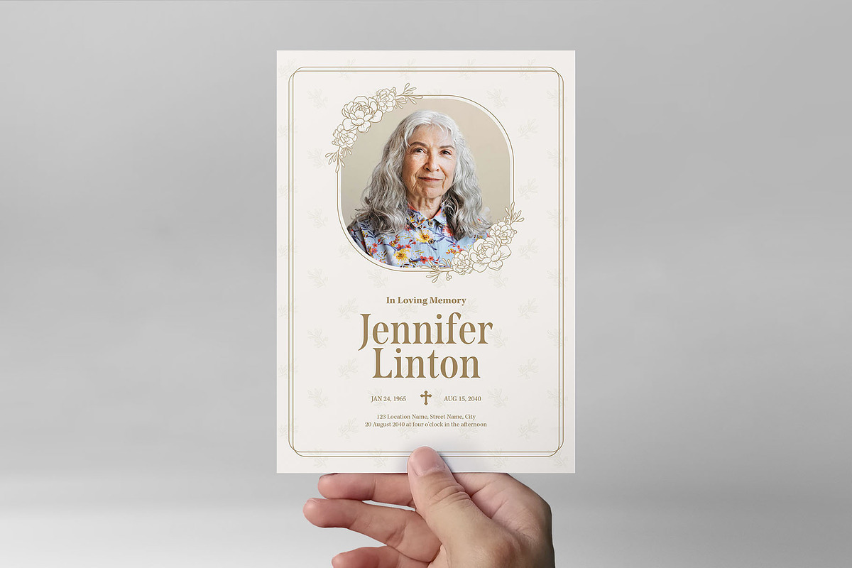 Funeral Program Template, a Flyer Template by BrandPacks (Photo 4 of 6)