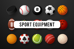 Sport equipment ball set