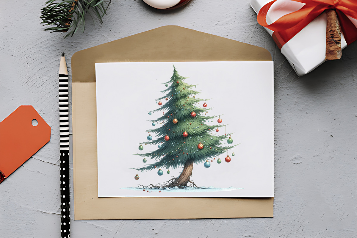 Cute Doodle Christmas Tree Clipart, an Illustration by RobertsArt (Photo 2 of 7)