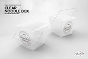 Clear Noodle Box Packaging Mockup, a Packaging Mockup by INCDesign (Thumbnail 4 of 7)