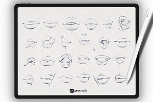 Procreate Face Brushes Lips Stamps