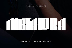 Metalora – Geometric Display Font, a Sans Serif Font by Artiveko