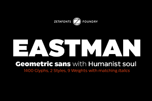Eastman - 42 fonts, a Sans Serif Font by Zetafonts
