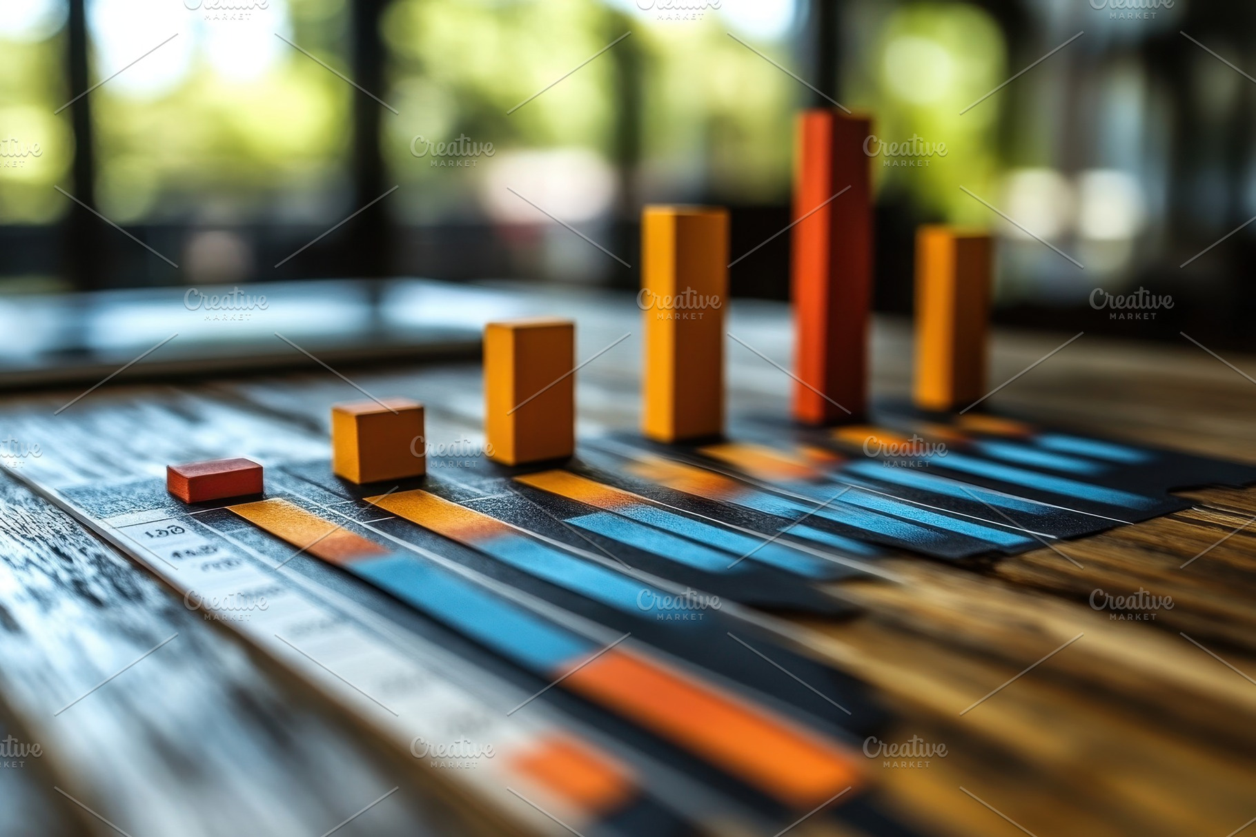 Colorful data visualization charts o, a Photo by Tanuart