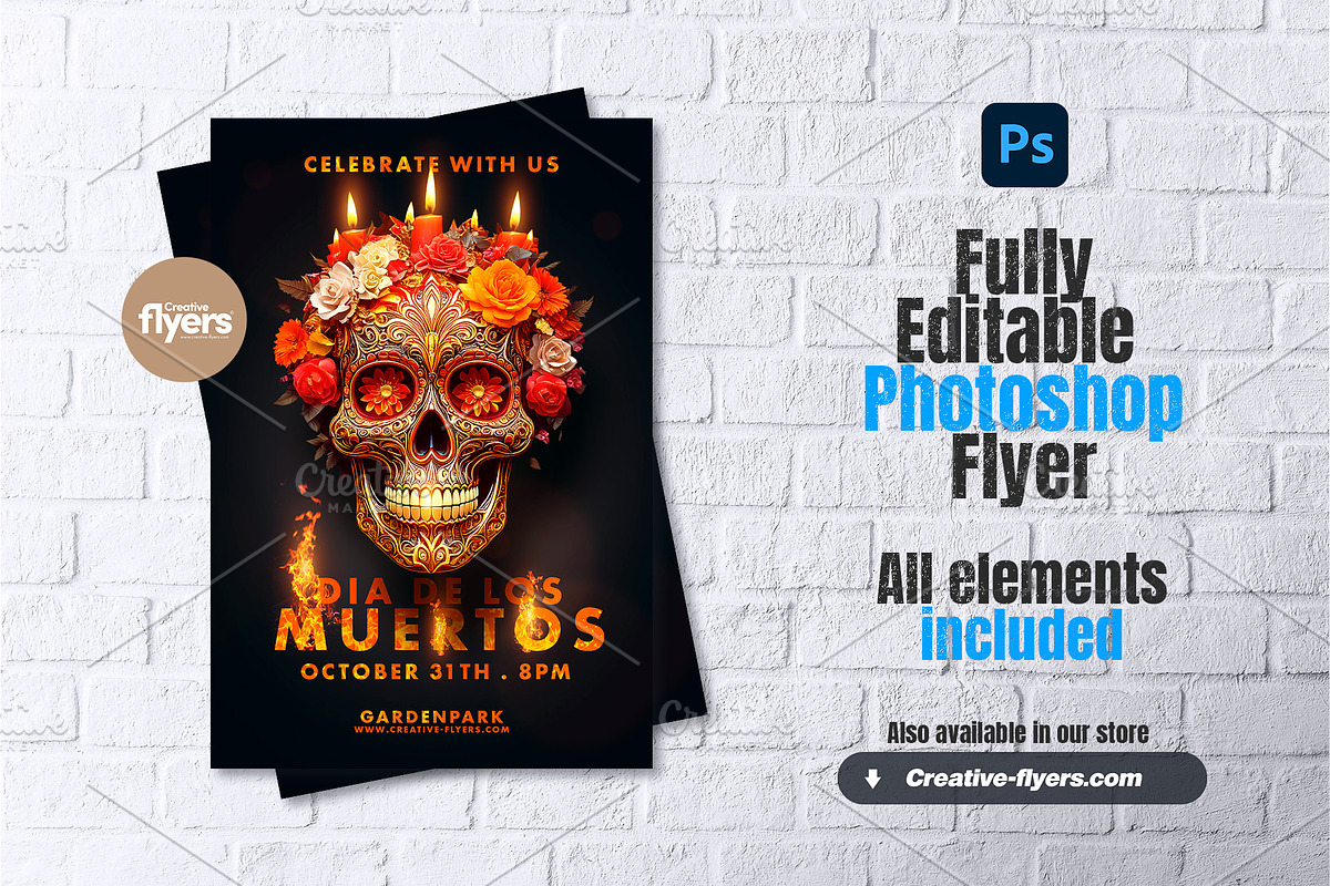 Dia de los Muertos Flyer, a Design Template by Rome B Creation (Photo 2 of 2)