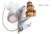 Cooking Clipart Mouse Chef, an Animal Illustration by sheincar (Thumbnail 4 of 5)