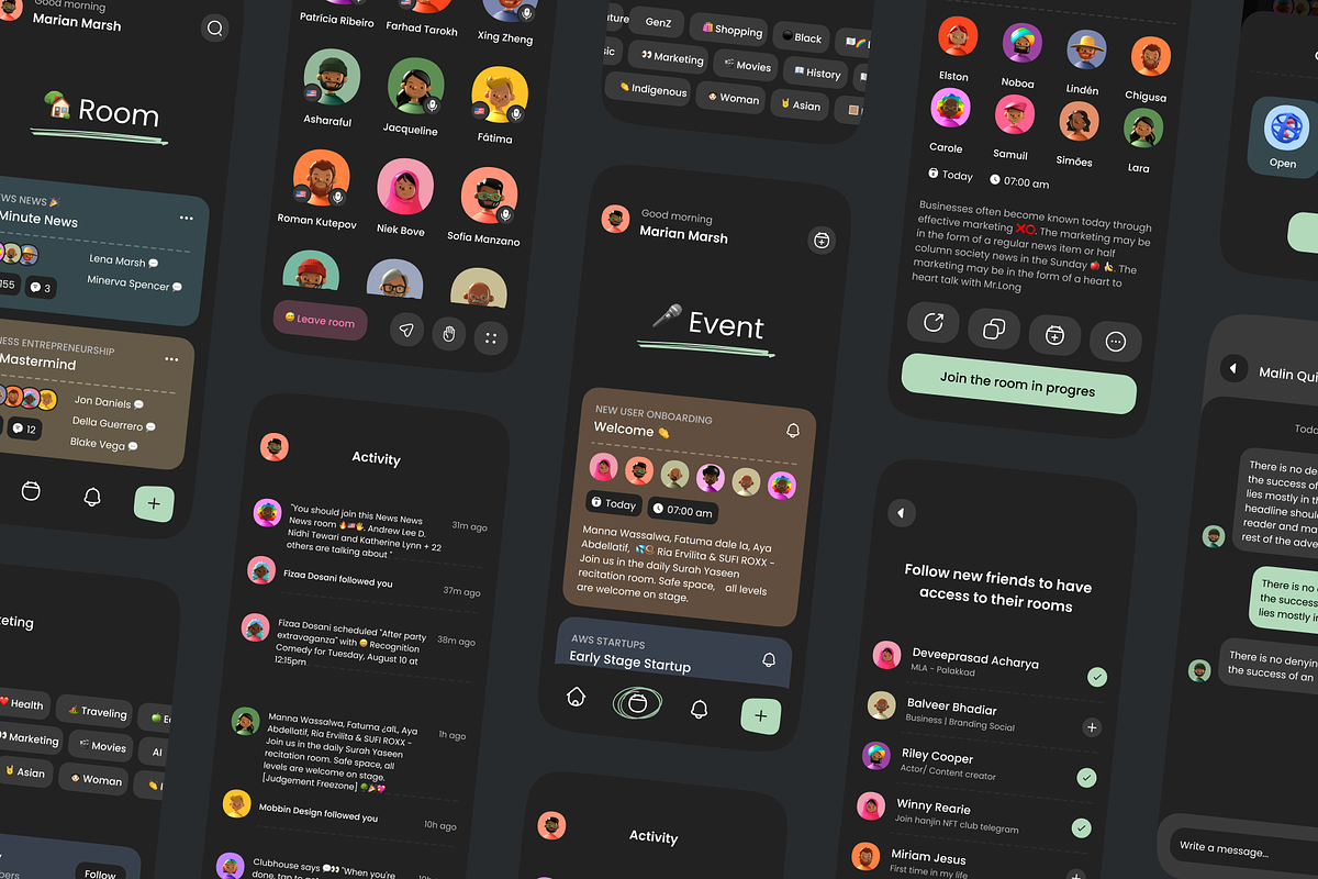 Social Audio App UI Kit, an App Template by Trung (Photo 8 of 8)