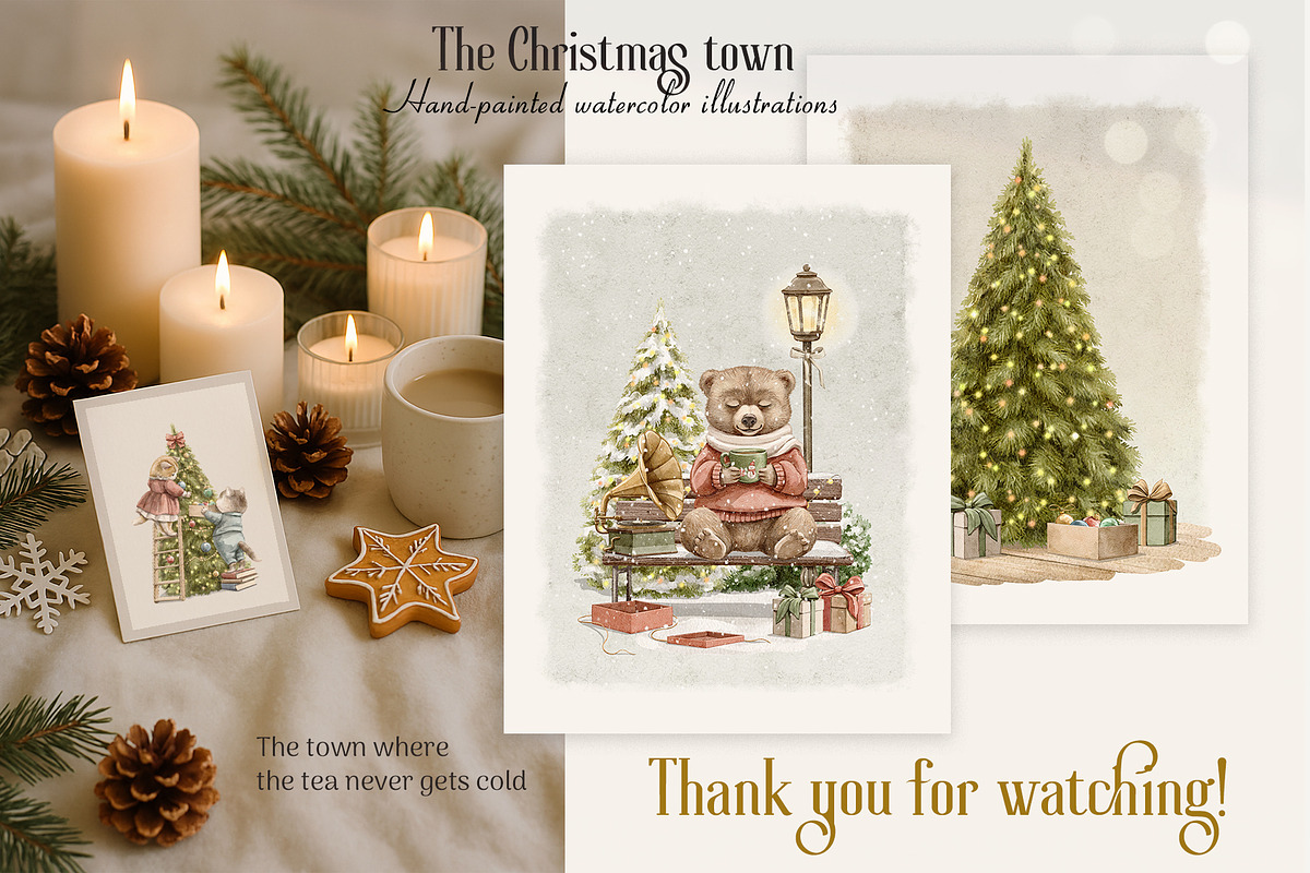The Christmas town, an Animal Illustration by Mimomy (Photo 14 of 14)