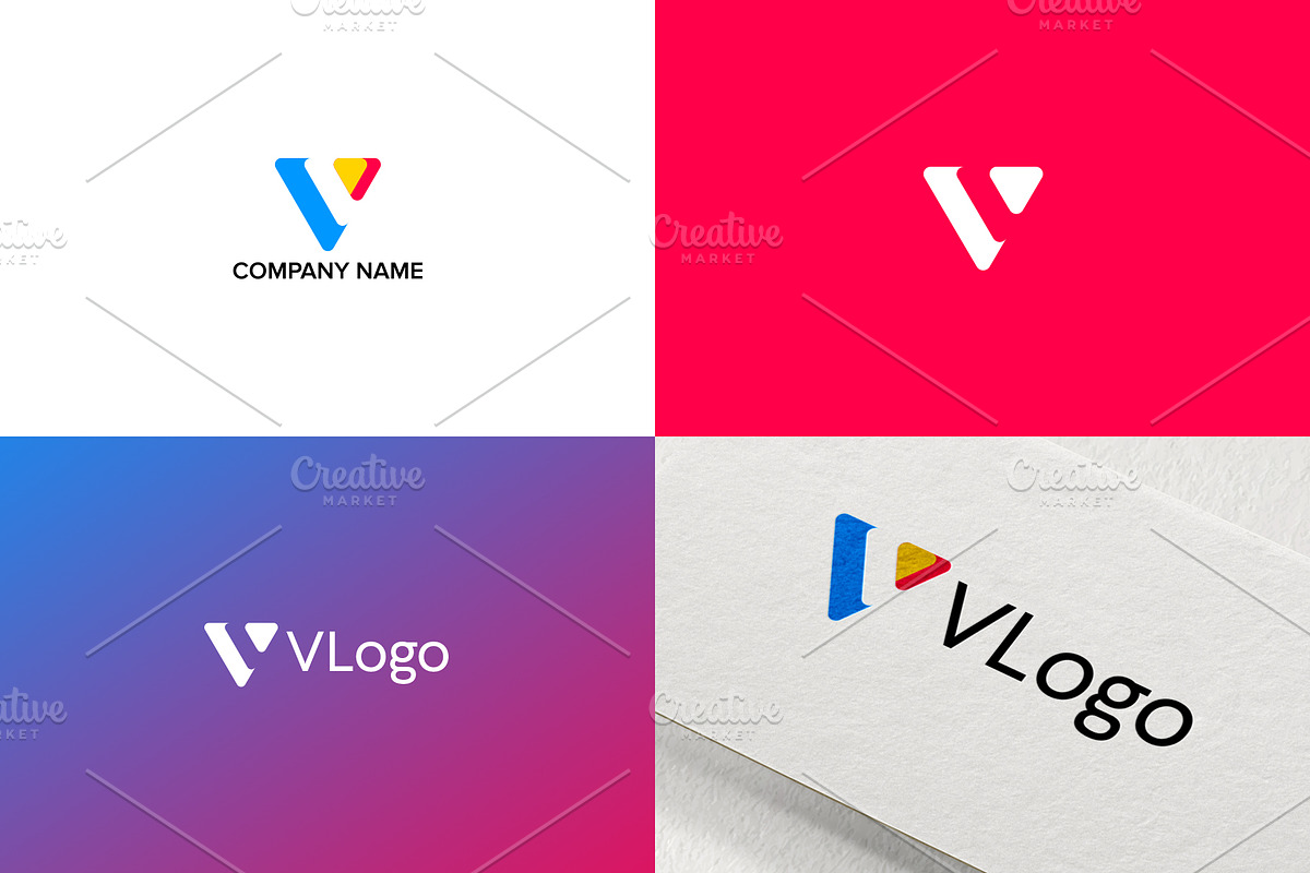 Simple Logo Design for Letter V, a Branding & Logo Template by Al-Ghaniy (Photo 1 of 2)