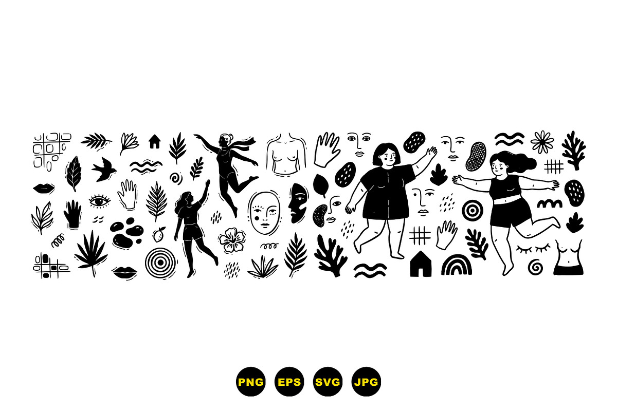 Abstract Black Line Art Set, an Illustration by designvectx (Photo 2 of 3)