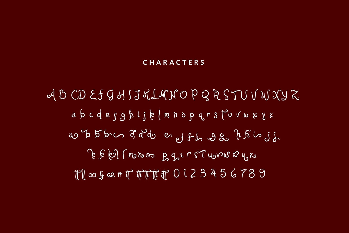 Megilan Curly Handwritten Font, a Font by Dicubit (Photo 9 of 10)