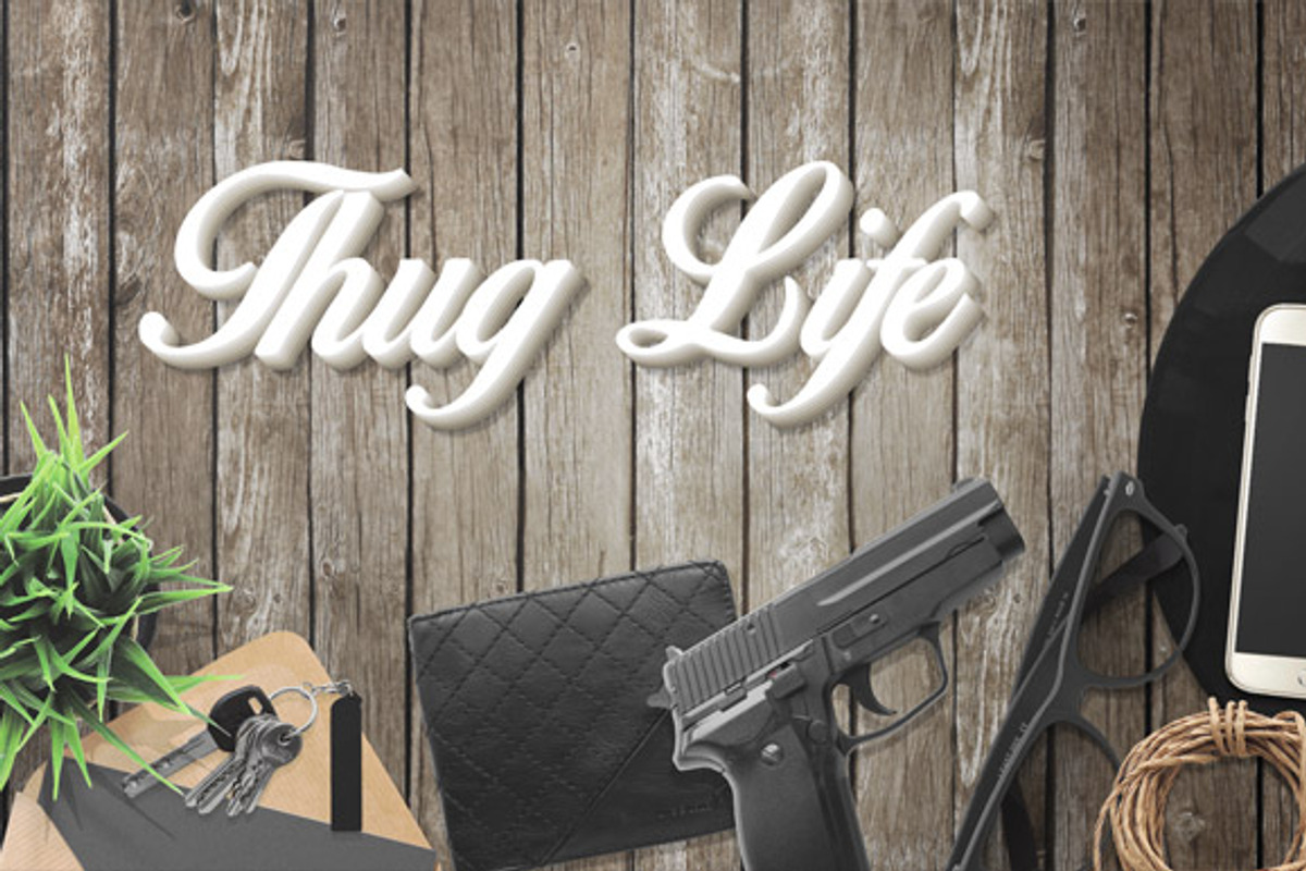 Gangstas Paradise Scene Generator, a Product Mockup by pixart_pm (Photo 2 of 4)
