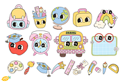 Retro School PNG Clipart Bundle, a Seasonal Illustration by LemonDesign (Thumbnail 4 of 9)