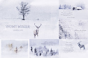 Winter Landscape Bundle, a Background Graphic by by creative paper (Thumbnail 4 of 5)