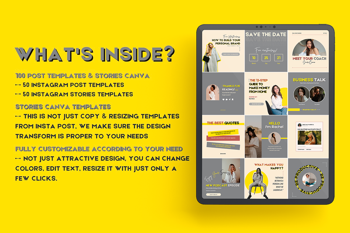 100 Instagram Creator For Coach, a Social Media Template by Lafnaeri