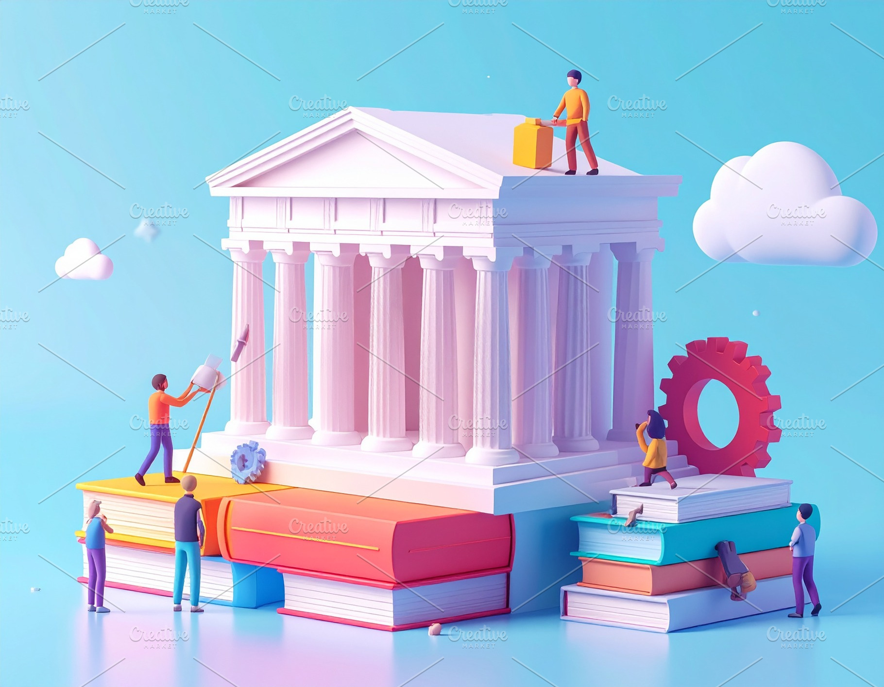 People building a building law concept, a Person Photo by DanFLCreativo