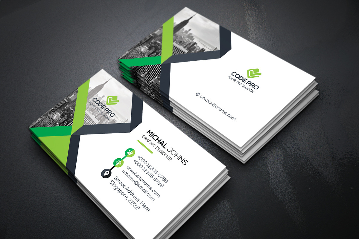 Business Cards 2 in 1, a Business Card Template by Genereux Art (Photo 5 of 8)