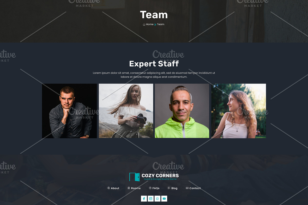 Escape Rooms & Quest Game Template, a WordPress Template by HasnainDEV (Photo 4 of 8)