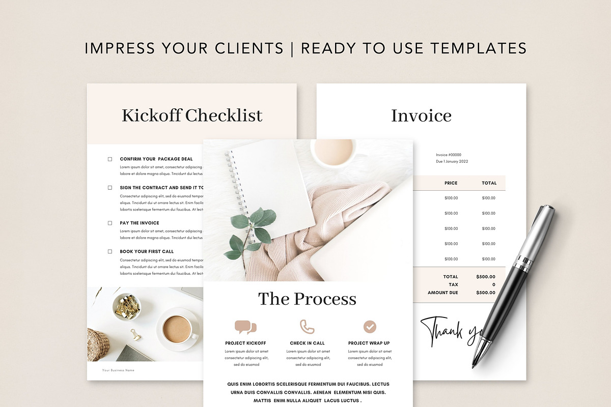 Coaching Client Welcome Pack Canva, a Brochure Template by DeeBeeDesign (Photo 2 of 10)