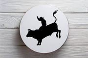 Rodeo cowboy bull silhouette clipart, a Graphic by TanchaArt (Thumbnail 4 of 8)