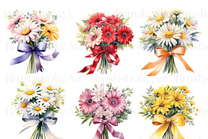 Watercolor Daisy, Wedding Flower PNG