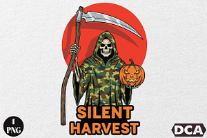 Camo Death Halloween Sublimation, an Illustration by DreamCafeArt
