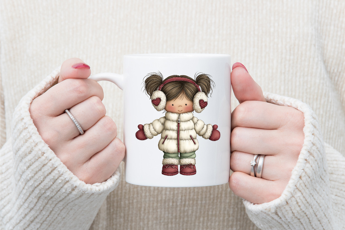 Winter Fashion Little Girl Clipart, an Illustration by designcity5 (Photo 5 of 5)