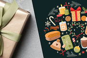 Christmas holiday symbols set, a Seasonal Illustration by Elen_Art (Thumbnail 2 of 3)