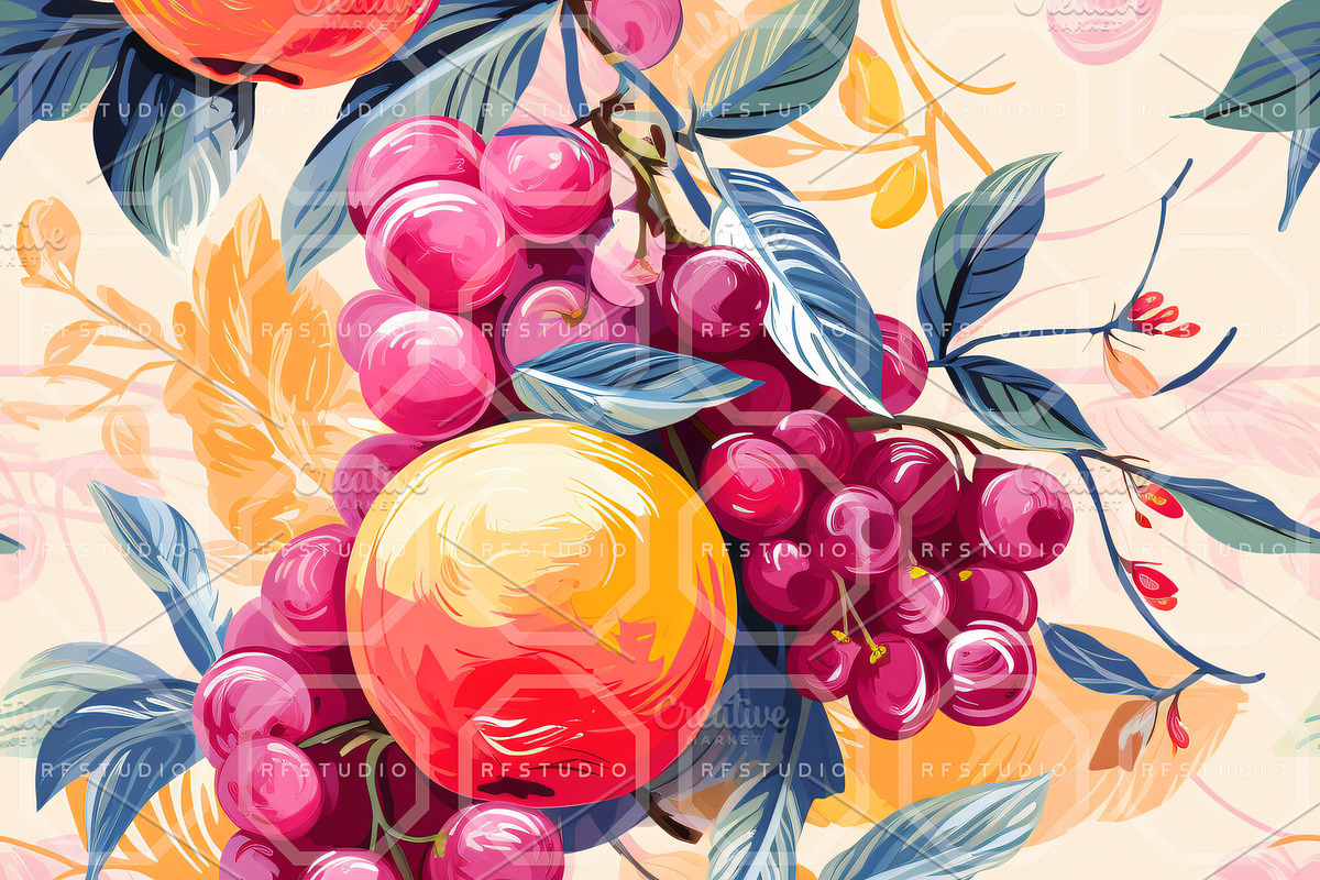 FRUITOPIA WONDER Seamless Bundle, an Illustration by RefinedFantasyStudio (Photo 5 of 9)