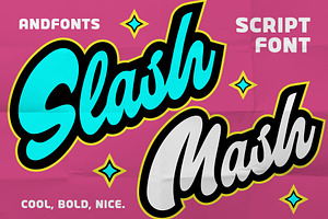 Slash Mash, Script Font