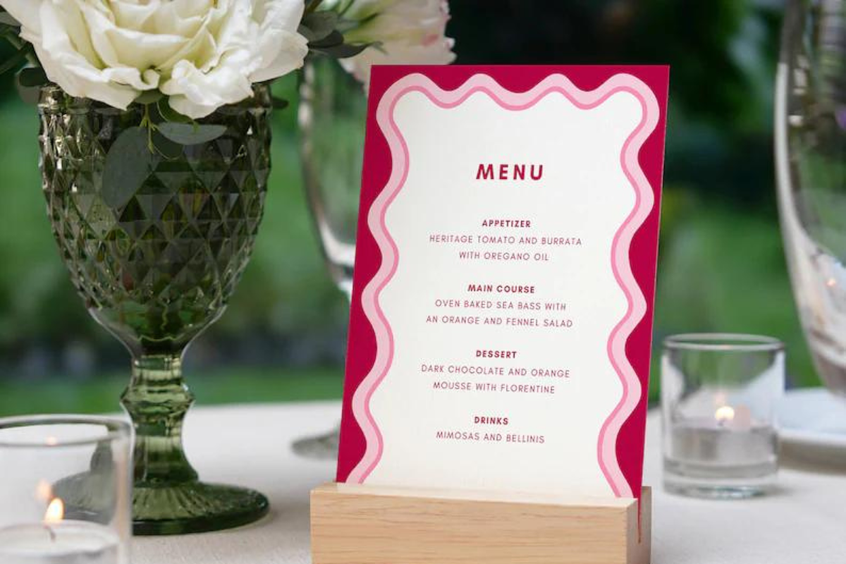 Pink Waves Menu Template, a Stationery Template by ForeverPrint (Photo 10 of 12)