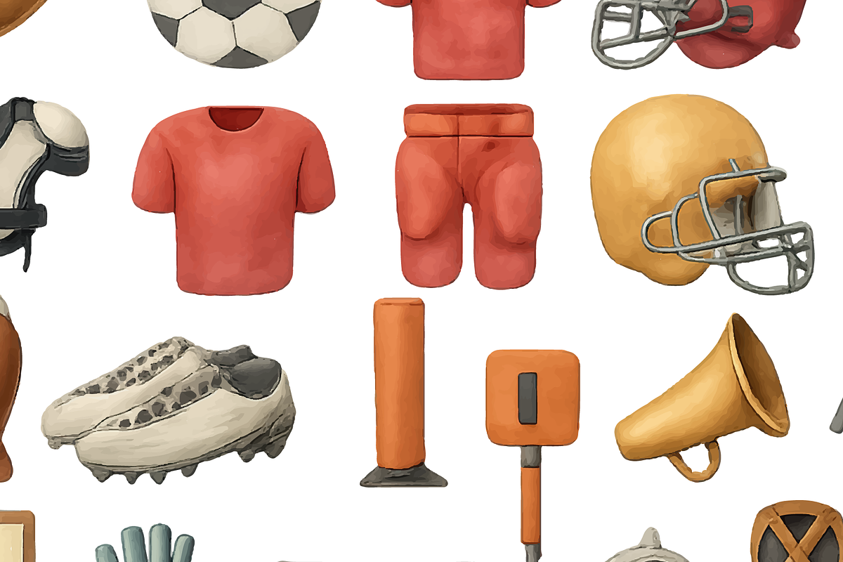 American Football Gear Set, an Object Graphic by RT Studio (Photo 2 of 4)