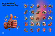 3D International Lefthanders Day, an Object Graphic by Pengedar Seni (Thumbnail 1 of 3)
