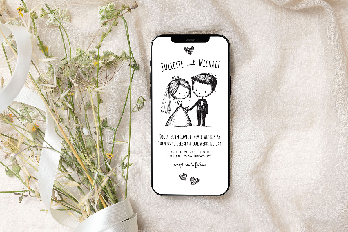 Obsidian - Wedding Invitation Suite, an Invitation Template by CinderHeart Designs (Photo 3 of 10)