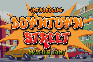 Downtown Street - Graffiti Font