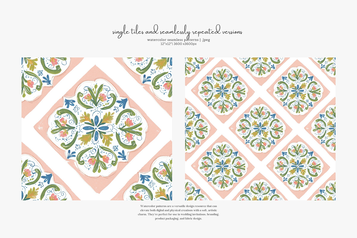 folk floral seamless patterns bundle, a Pattern Graphic by Patishop Art (Photo 2 of 9)