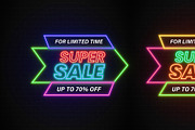 Sale Promotions Vector Neon Bundle, a Decorative Illustration by Photoshop Action (Thumbnail 11 of 15)