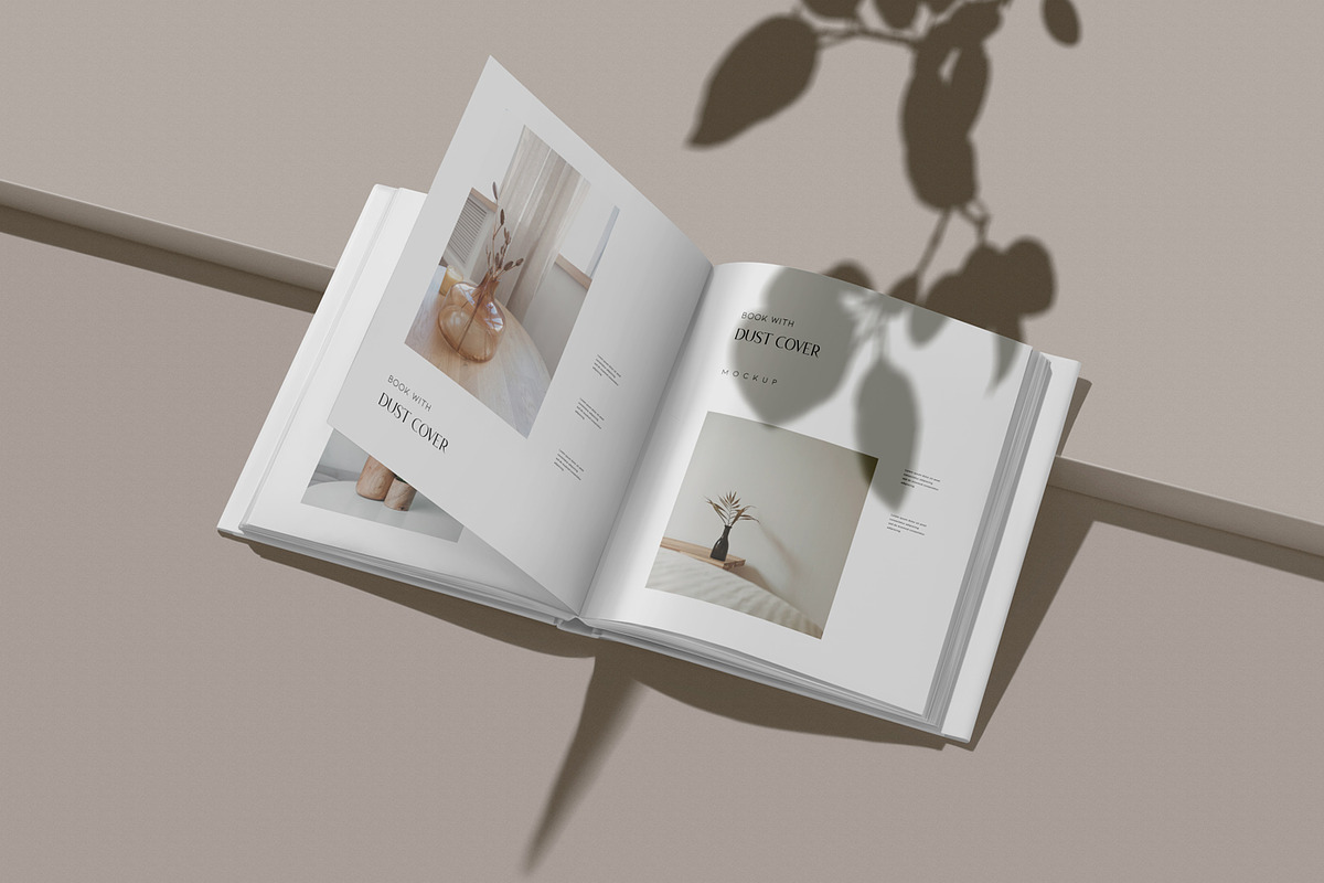 Square Book With Dust Cover Mockups, a Books & Magazine Mockup by DesignNeutrons (Photo 4 of 7)