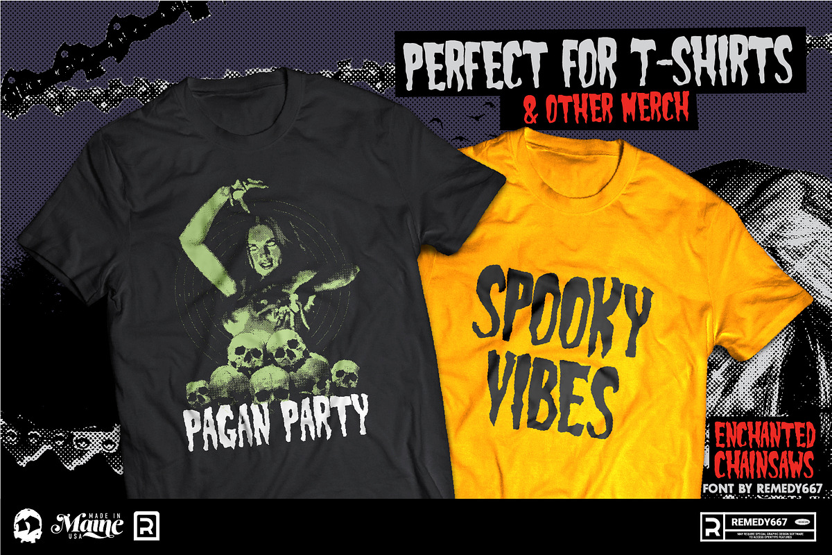 Enchanted Chainsaws - Horror Font, a Font by Remedy667 (Photo 2 of 7)