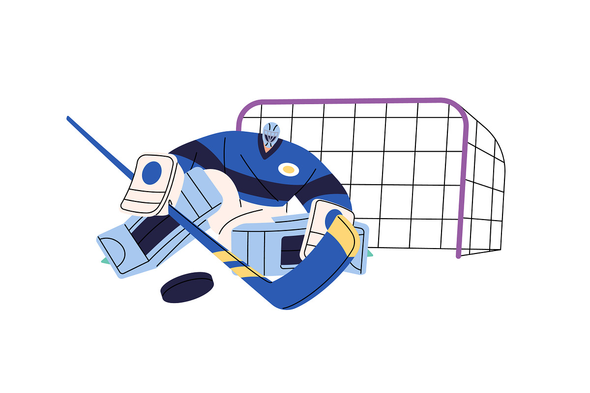 Ice hockey goalkeepers set, a Sport Illustration by PaperTrident (Photo 2 of 10)