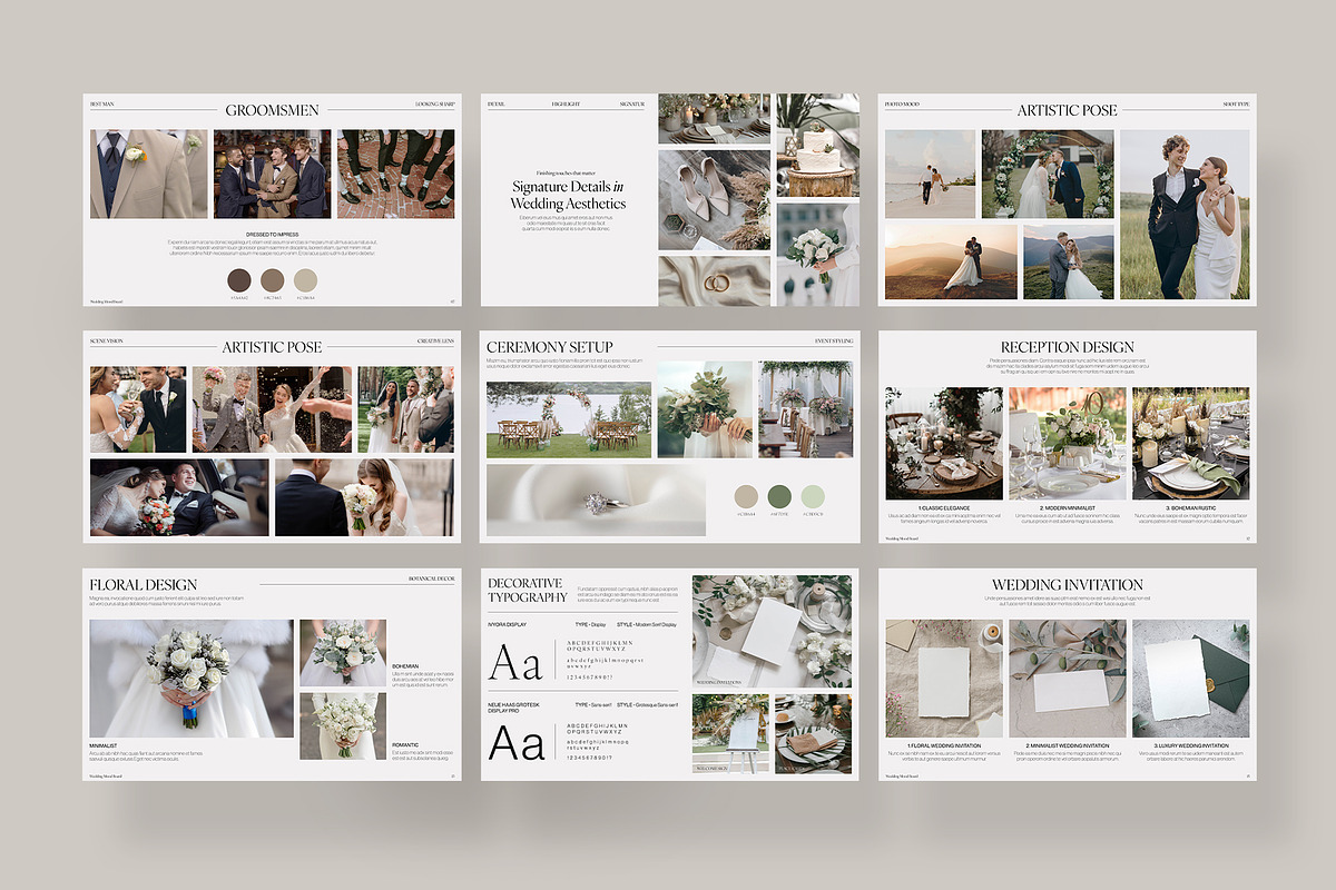 Wedding Mood Board Template (Digital, a Stationery Template by BrandPacks (Photo 3 of 6)