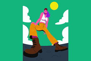 Fashion Angle Shot Full Illustration, an Illustration by graphicook